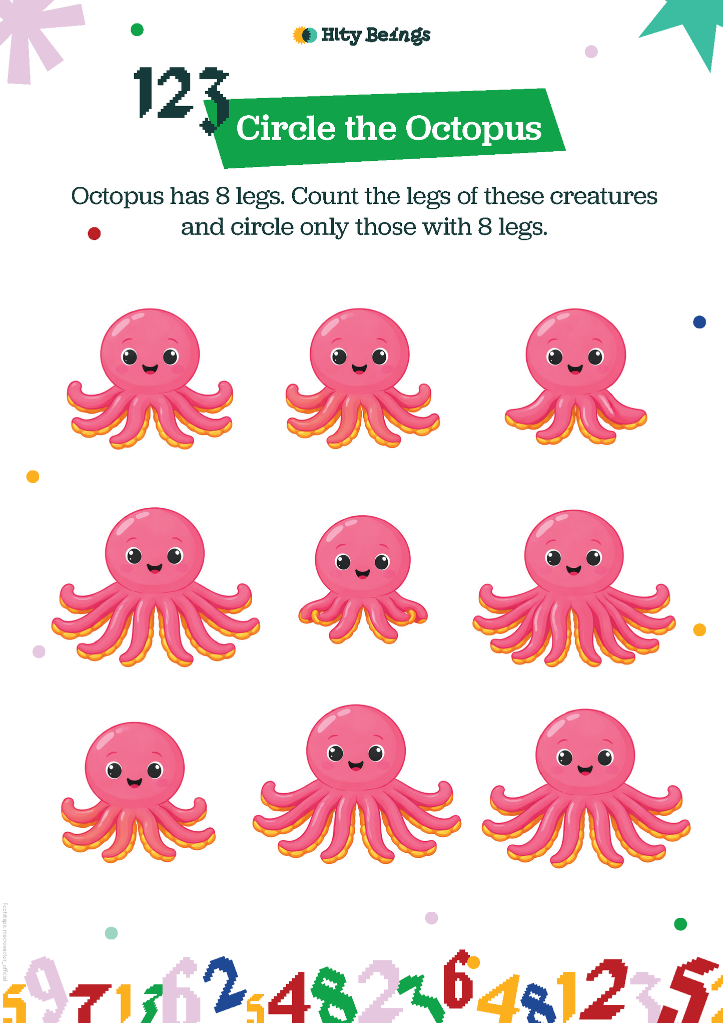 Ocean Themed Activity Sheets — Free Printable UKG (Set of 5)