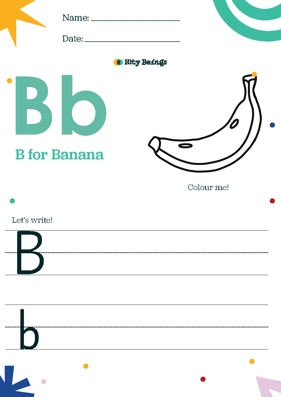 Healthy Food Alphabet Worksheets — Free Printable (Set of 26)