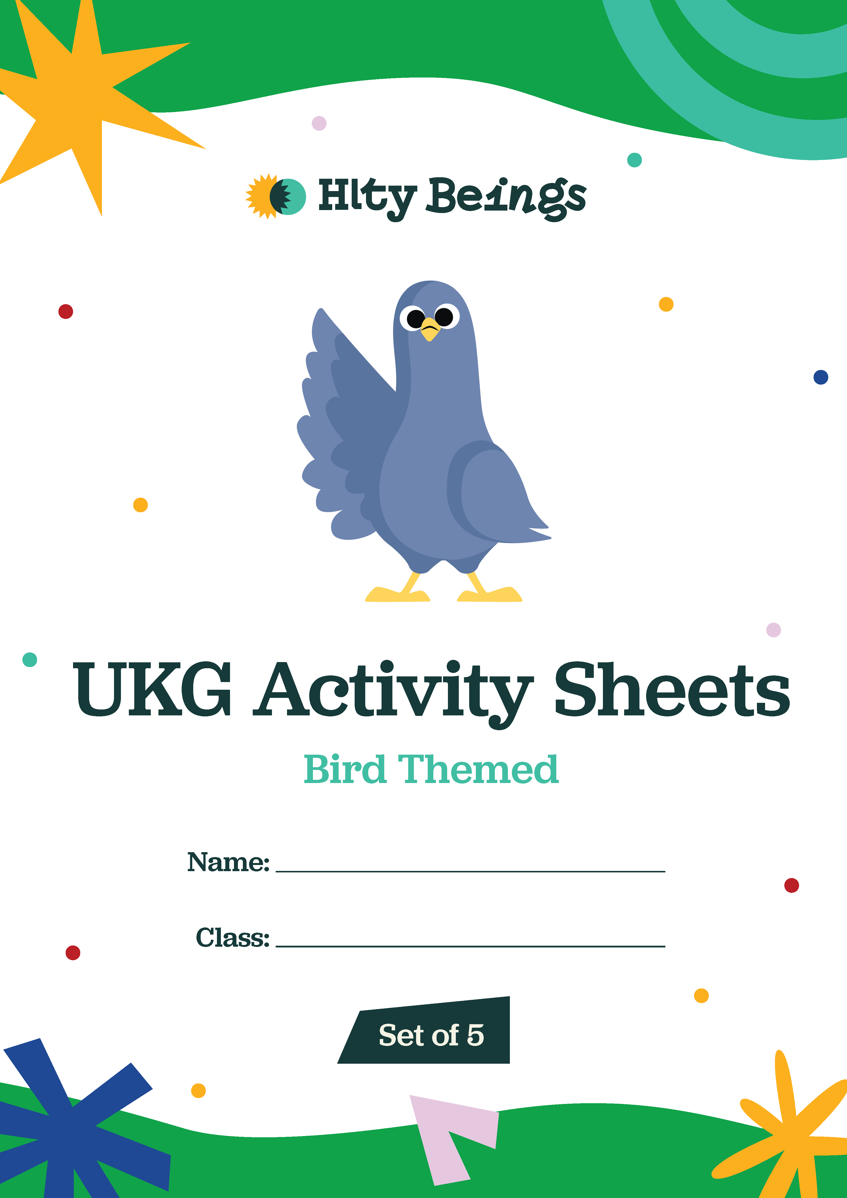 Birds Activity Sheets — Free Printable LKG (Set of 5)