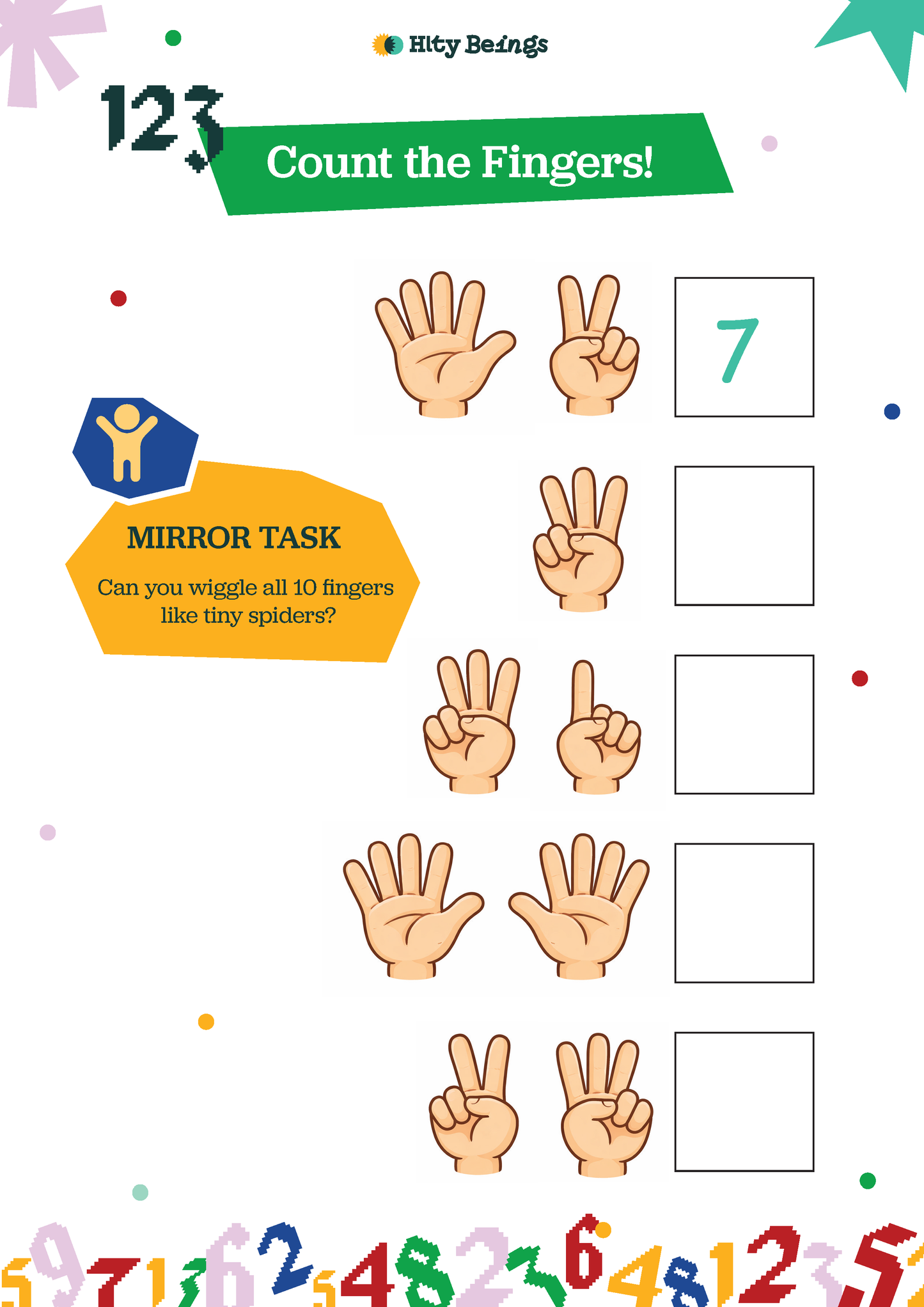 Body Parts Activity Sheets — Free Printable UKG (Set of 5)