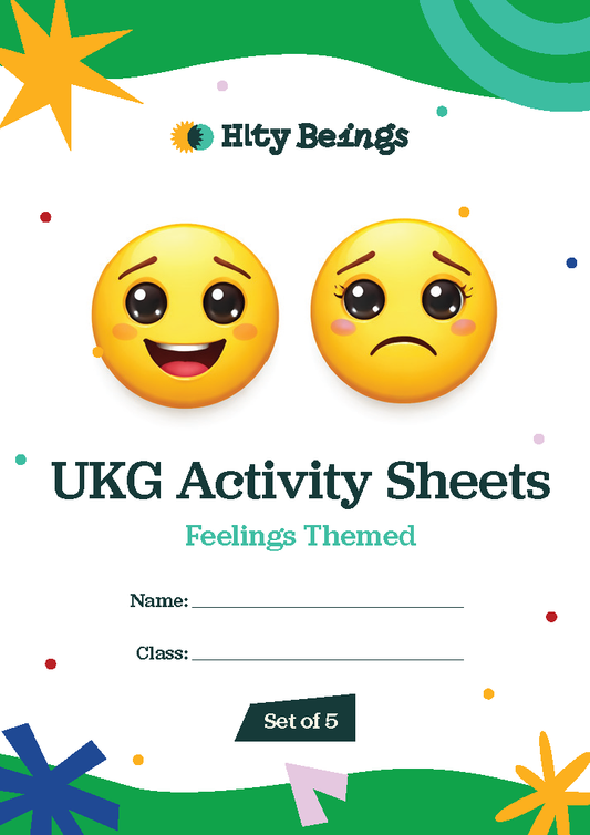 Feelings Activity Sheets — Free Printable UKG (Set of 5)