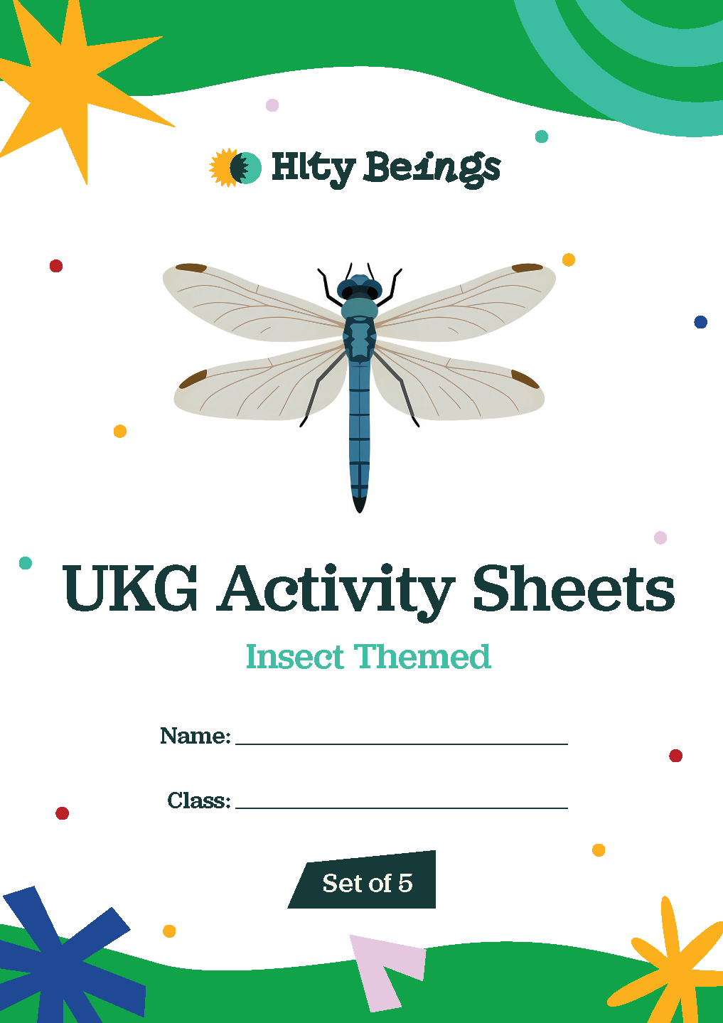 Insects Activity Sheets — Free Printable UKG (Set of 5)