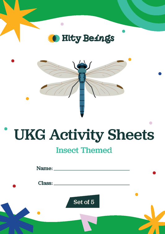 Insects Activity Sheets — Free Printable UKG (Set of 5)