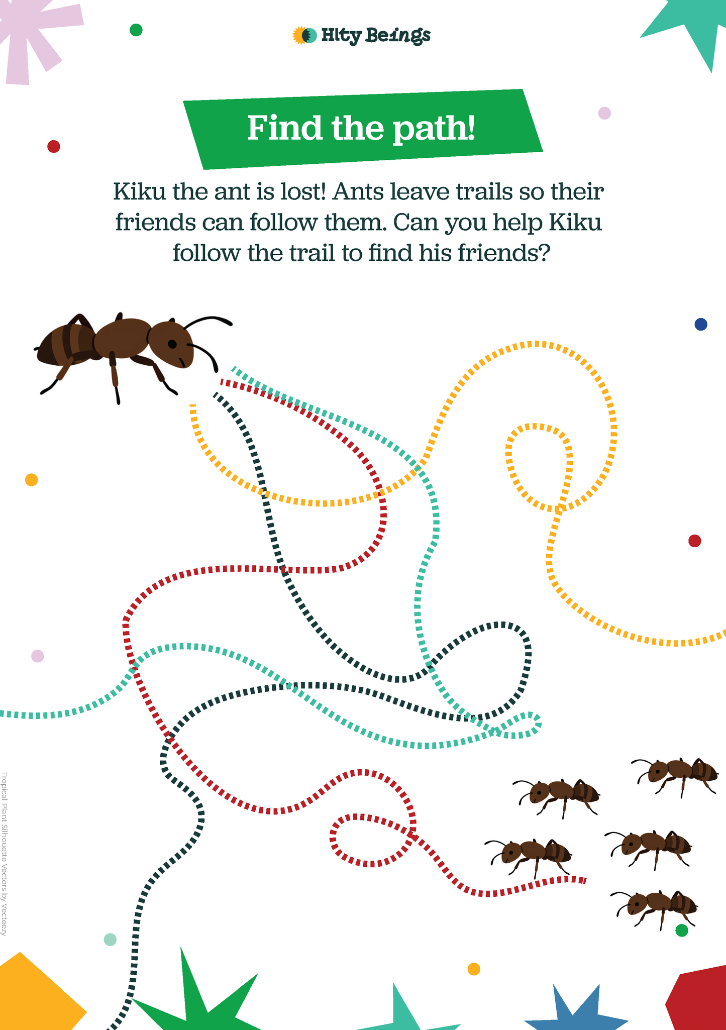 Insects Activity Sheets — Free Printable UKG (Set of 5)