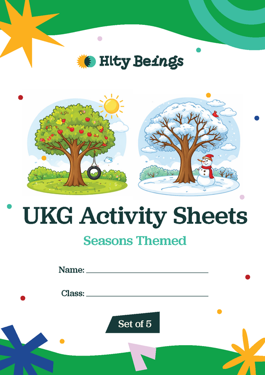 Seasons Activity Sheets — Free Printable UKG (Set of 5)